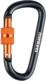 Munkees Karabijnhaak D-shape Schroefsluiting 6 X 60 Mm Zwart