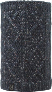 Knitted and polar neckwarmer buff - gymmer denim