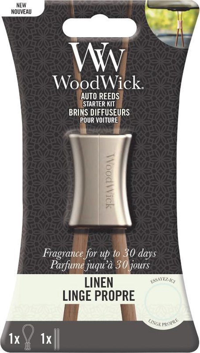 Woodwick Auto Reed Starter Kit Linnen