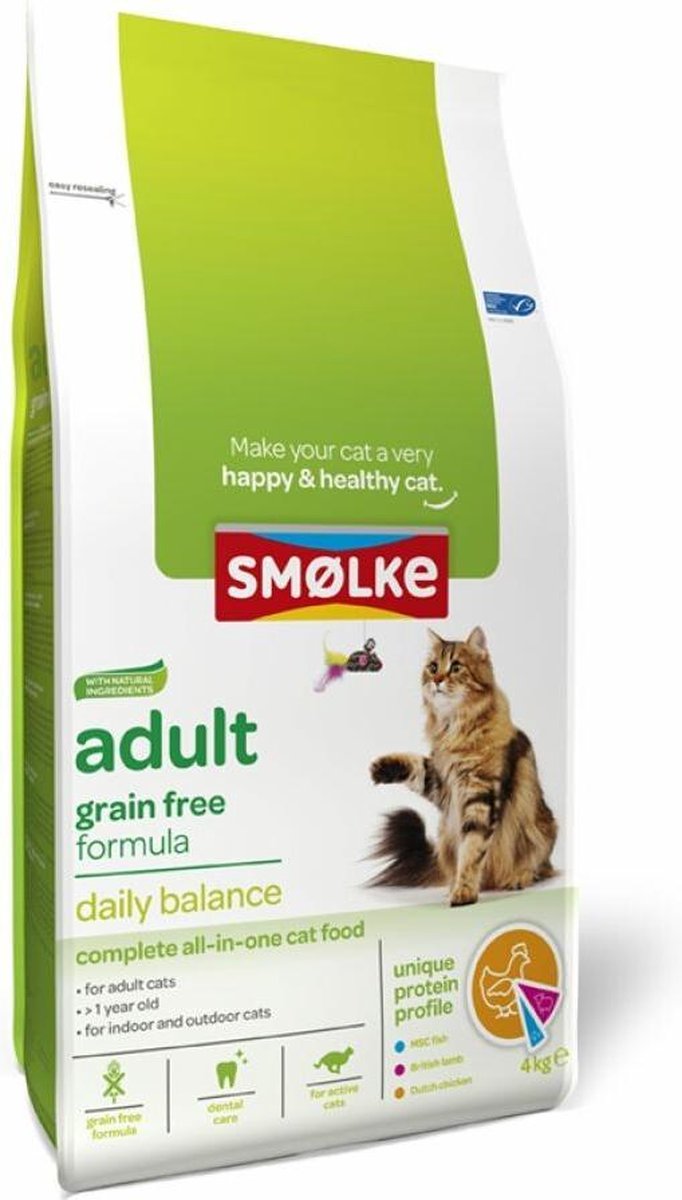 Smolke Cat Adult - Graanvrij - Kattenvoer - 4 kg