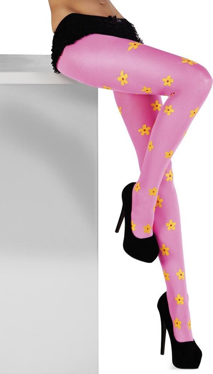 12 stuks: Panty Hippie / Flower Power - Roze