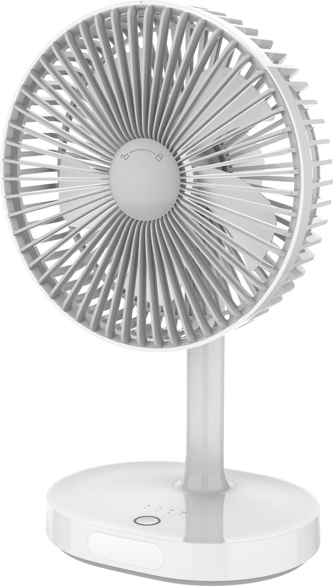 PLATINET PRDF0326 mobiele en stille tafelventilator 19 cm met ingebouwde batterij