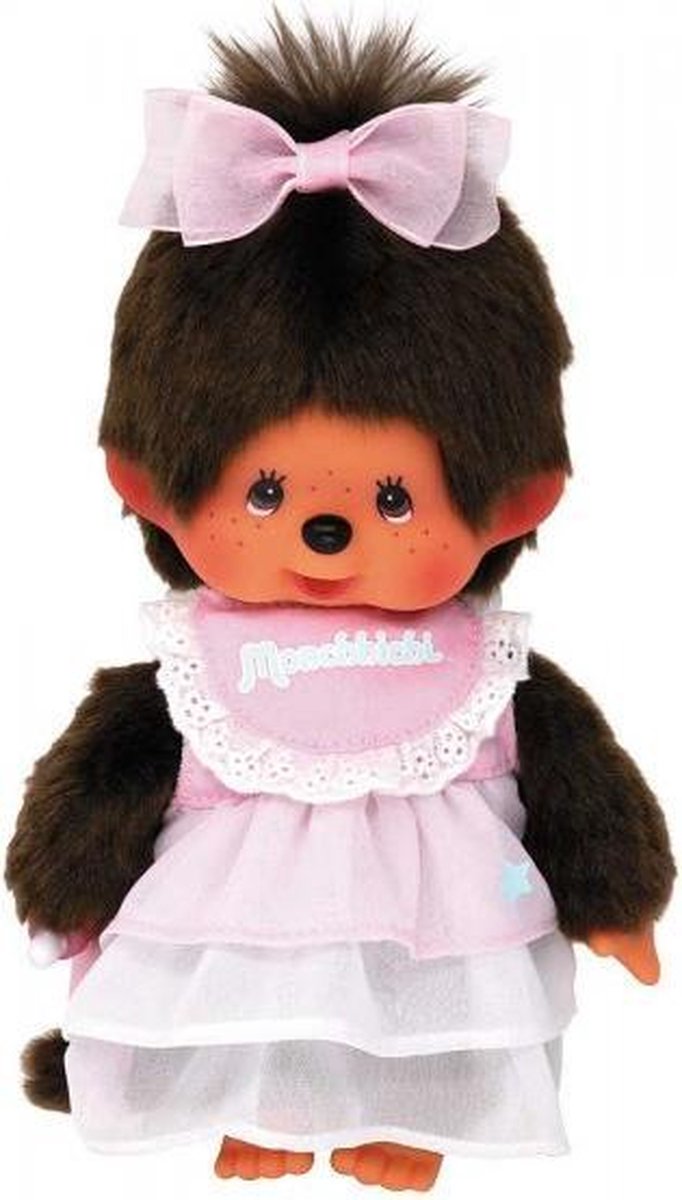 Monchichi 20 Cm Meisje Roze Jurk