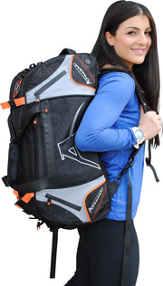 Multifunctionele sporttas & rugzak Arawaza | zwart-oranje - Product Kleur: Oranje / Product Maat: S