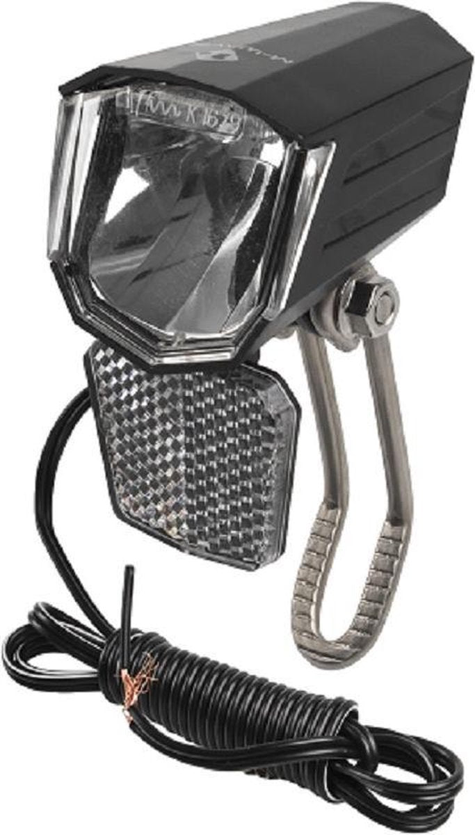 M-wave Koplamp Apollon D 50 Dynamo Led Rvs Zwart