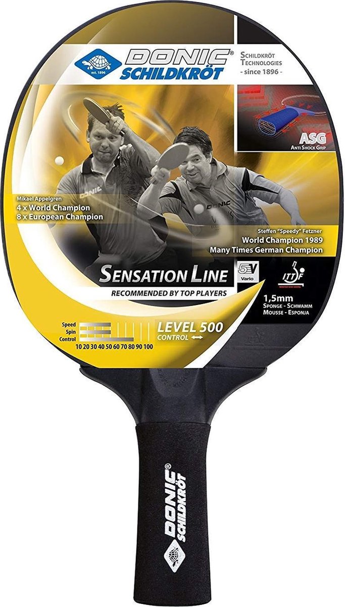 Donic Schildkröt Tafeltennisbat Sensation 500 Zwart