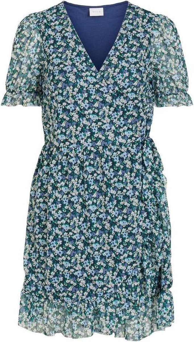 Vivolette Cottage S/s Wrap Dress 14064910 Navy Blazer/cottage Pr