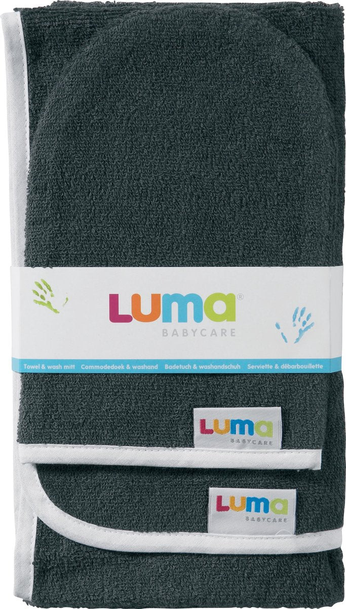 Luma Commodedoek en Washand - Dark Grey