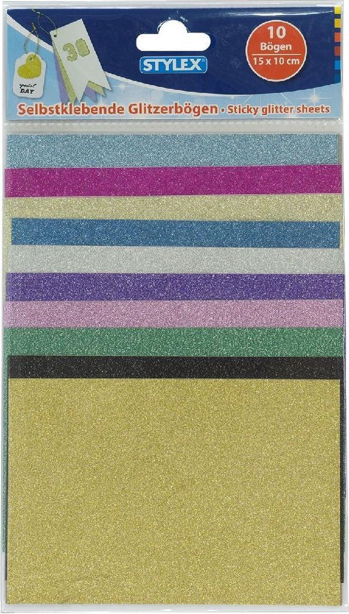Hobby Glitter Plakpapier 15x10cm 10st