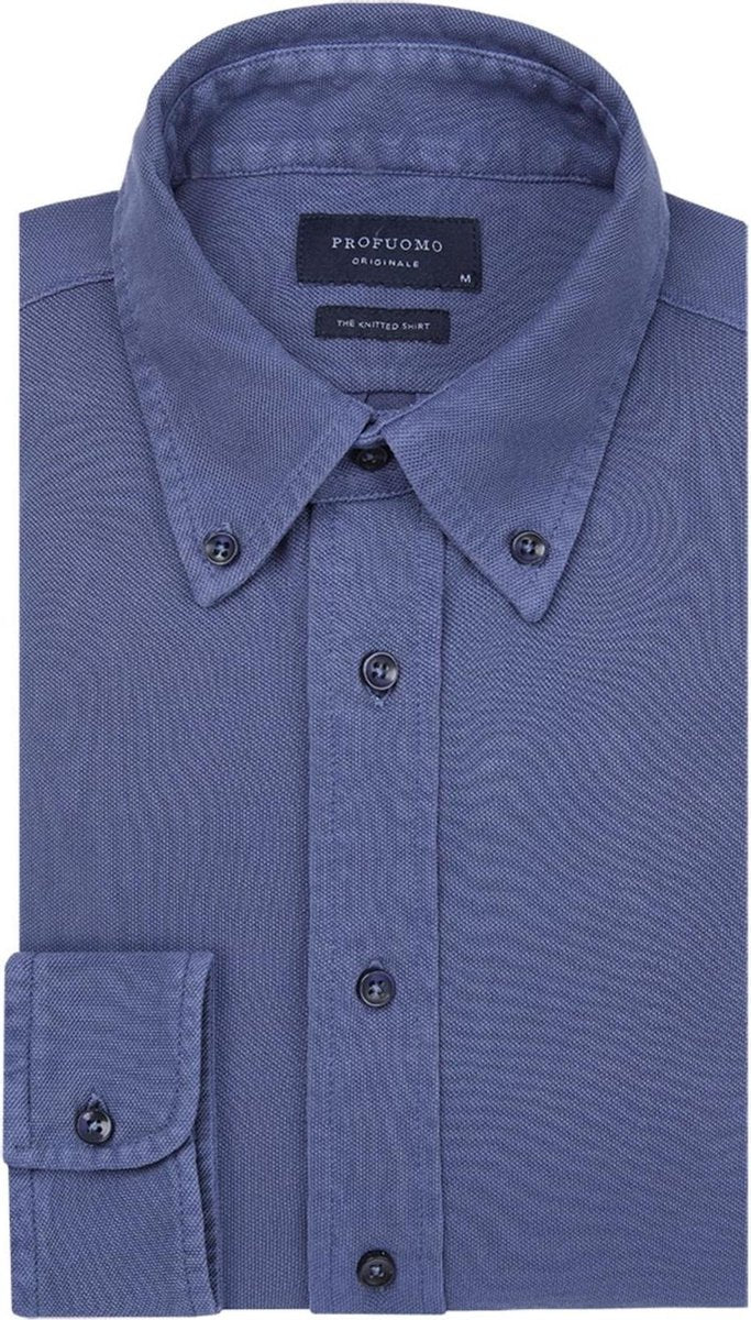 Overhemd The Knitted Shirt Garment Dyed Indigo (PP0H0A1200)N