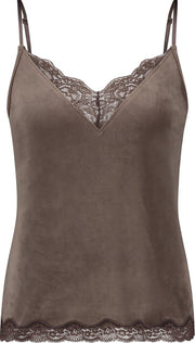 Hunkemöller Dames Cami Velours Lace - maat L