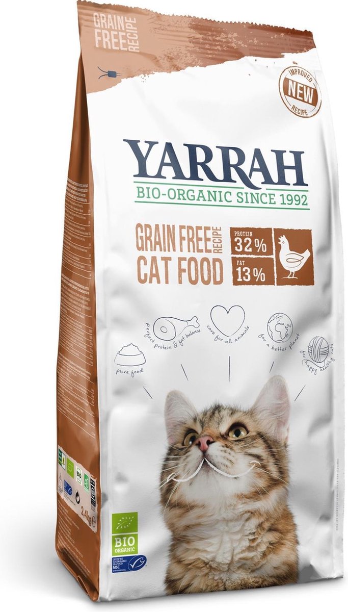 Yarrah Cat Adult - Graanvrij - Kip & Vis - Kattenvoer - 2