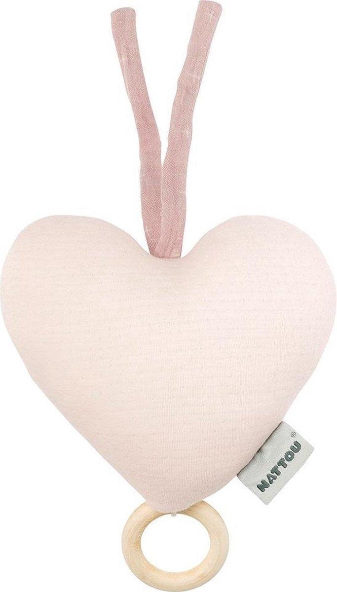 Nattou Hartje Pure Muziek Knuffel - Roze