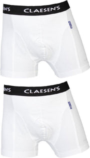 Claesen's Jongens 2-pack Boxershort - White - Maat 104-110
