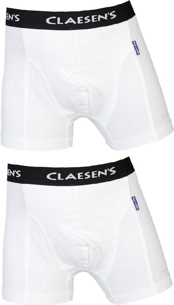 Claesen's Jongens 2-pack Boxershort - White - Maat 104-110