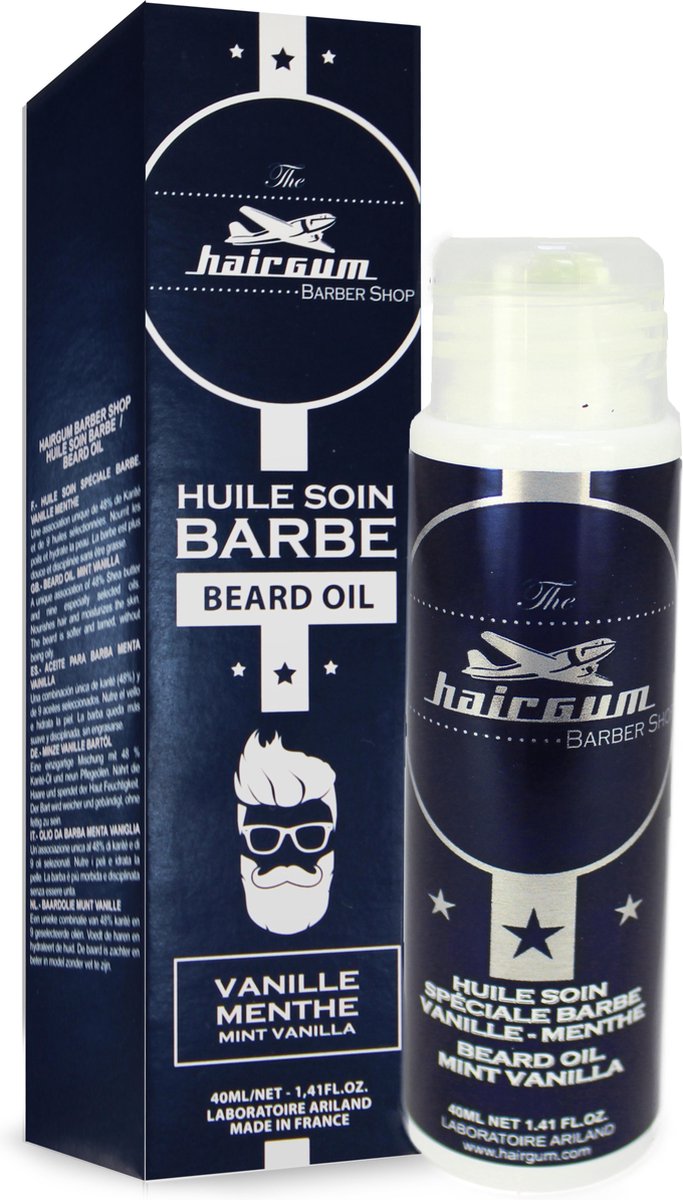 HAIRGUM BEARD CARE SET; BAARDOLIE 40 ml & BAARDBORSTEL