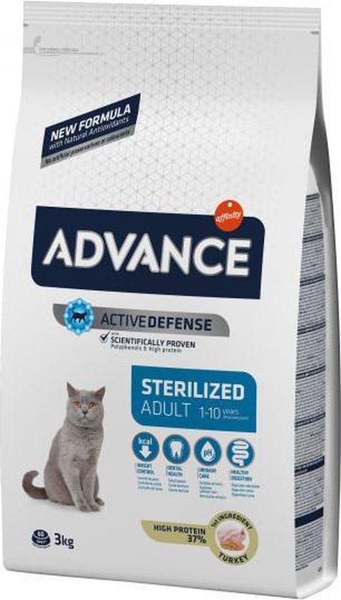 Advance cat sterilized turkey kattenvoer 3 kg