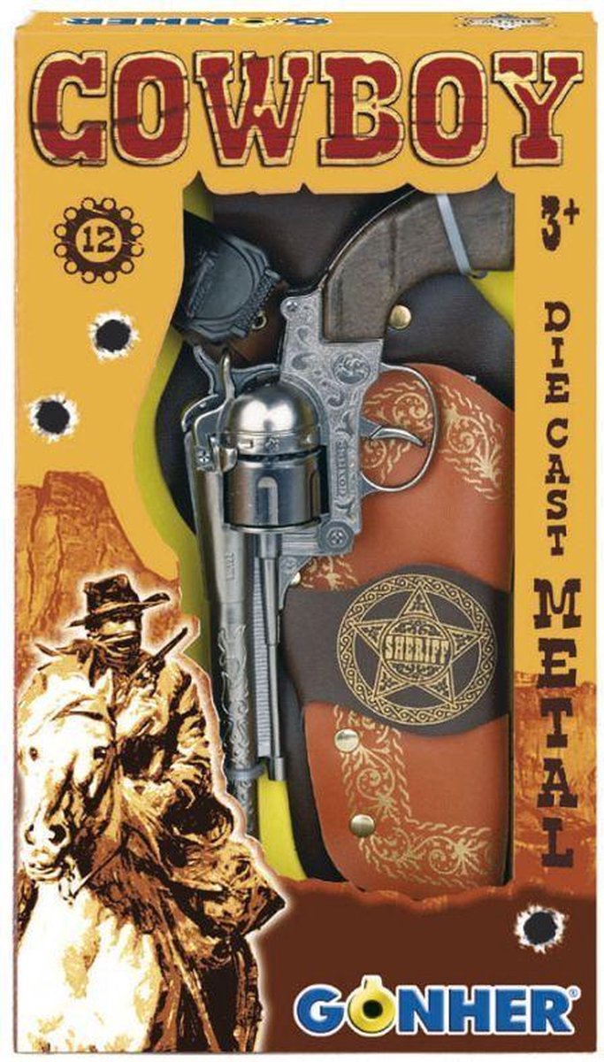 Gonher Revolver Cowboy met Holster - 12 Schots