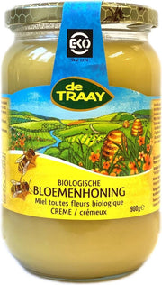 Biologische bloemenhoning (crème) 900g de traay