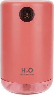 TechU™ Luchtbevochtiger L17 – Rood – 500ML Draagbare Diffuser – LED Display – Geschikt voor in Huis en Auto