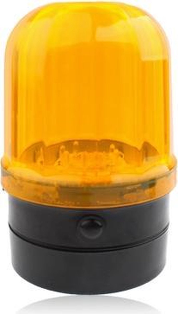 6-LED Flash Strobe waarschuwingslampje voor auto met sterke magnetische basis (geel + zwart)