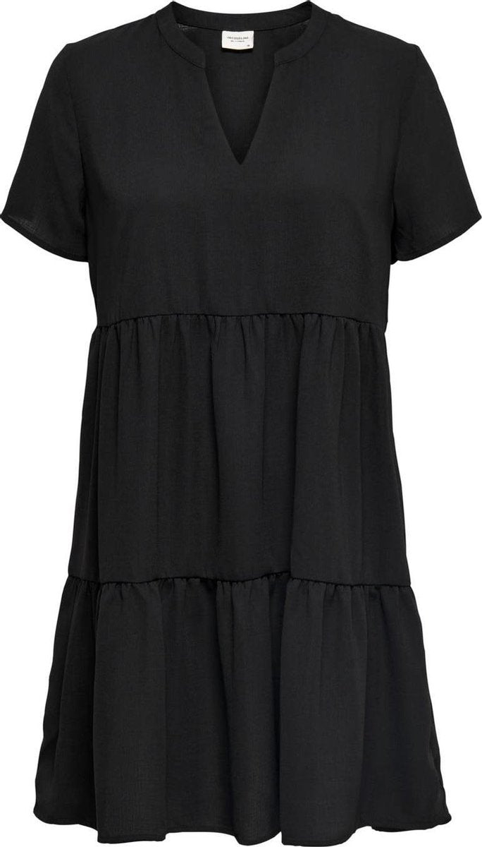 JDYLion S/S Layer Dress Wvn Black - XS