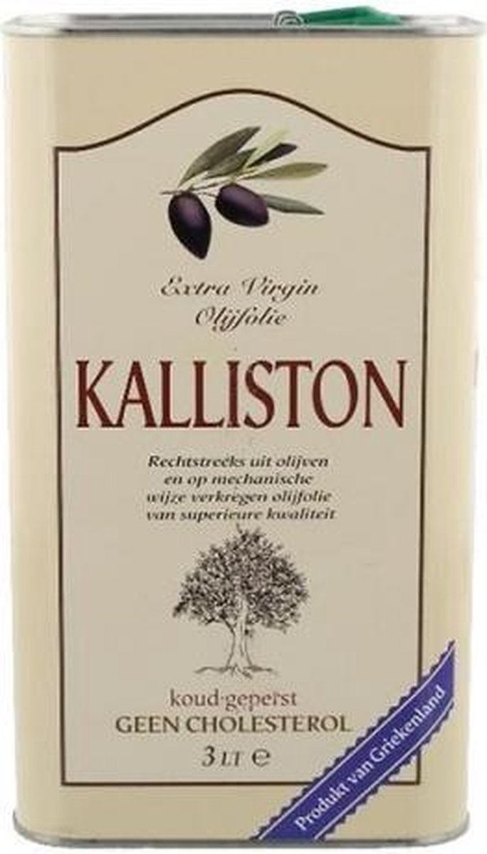 Olijfolie Extra Vierge XL Blik 3 Liter Kalliston Kreta