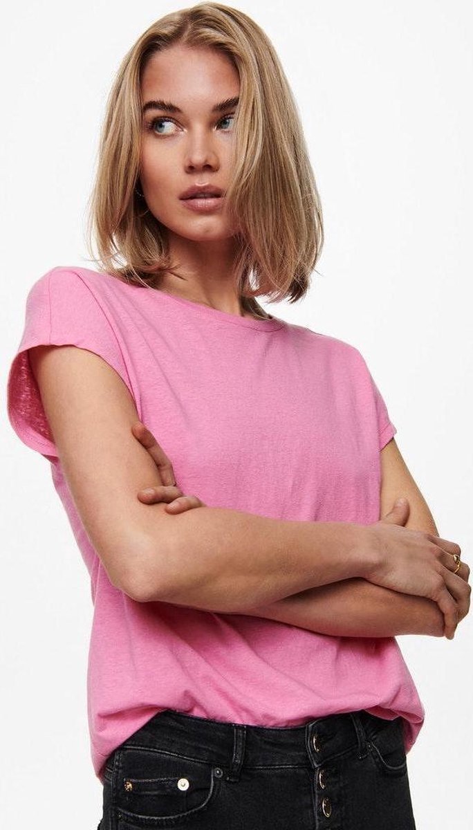 Onlama Life S/s Cross Back Top Jrs 15227203 Sachet Pink