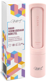 Cluffert - Kledingroller - Pluizenverwijderaar - Herbruikbare kleefroller - Dierenhaar verwijderaar - Roze