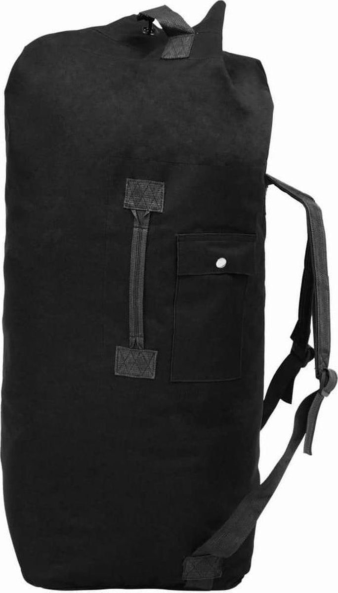 vidaXL Plunjezak legerstijl 85 L zwart