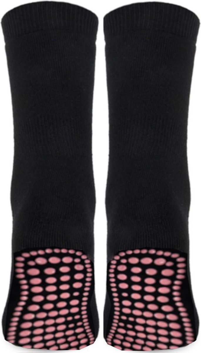 Topsocks huissokken met antislip noppen kleur: zwart maat: 35-38
