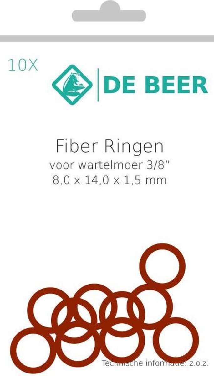 De Beer fiberring 3/8 8x14x1