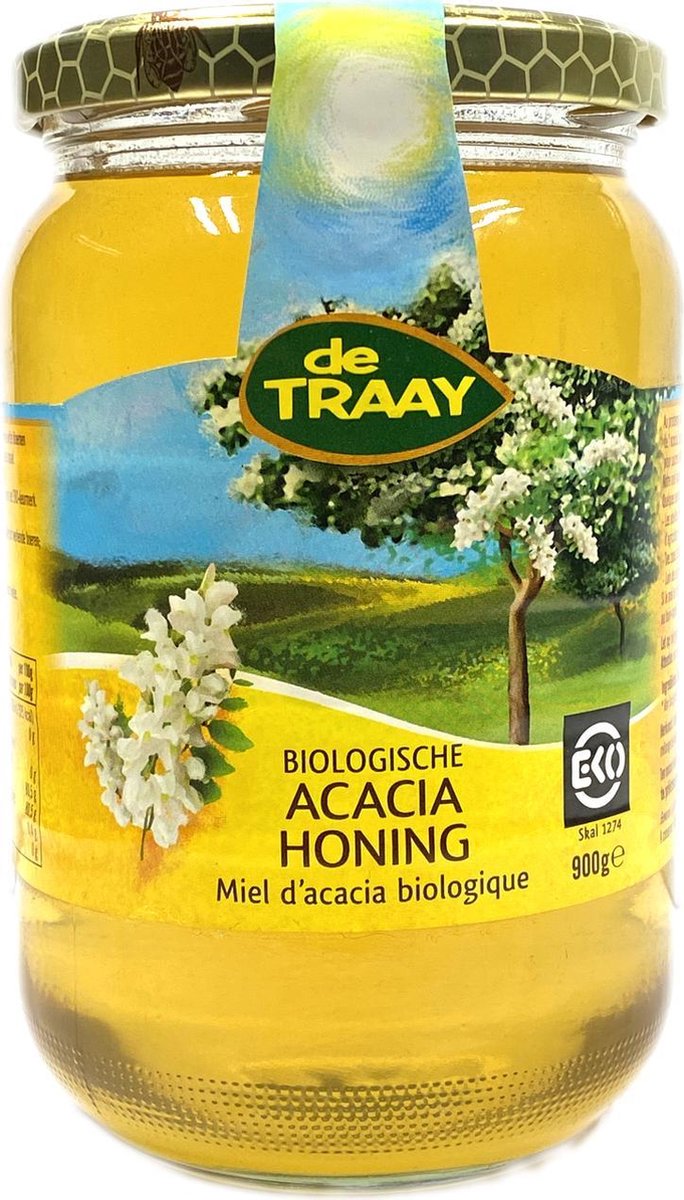 Biologische acaciahoning 900g de Traay