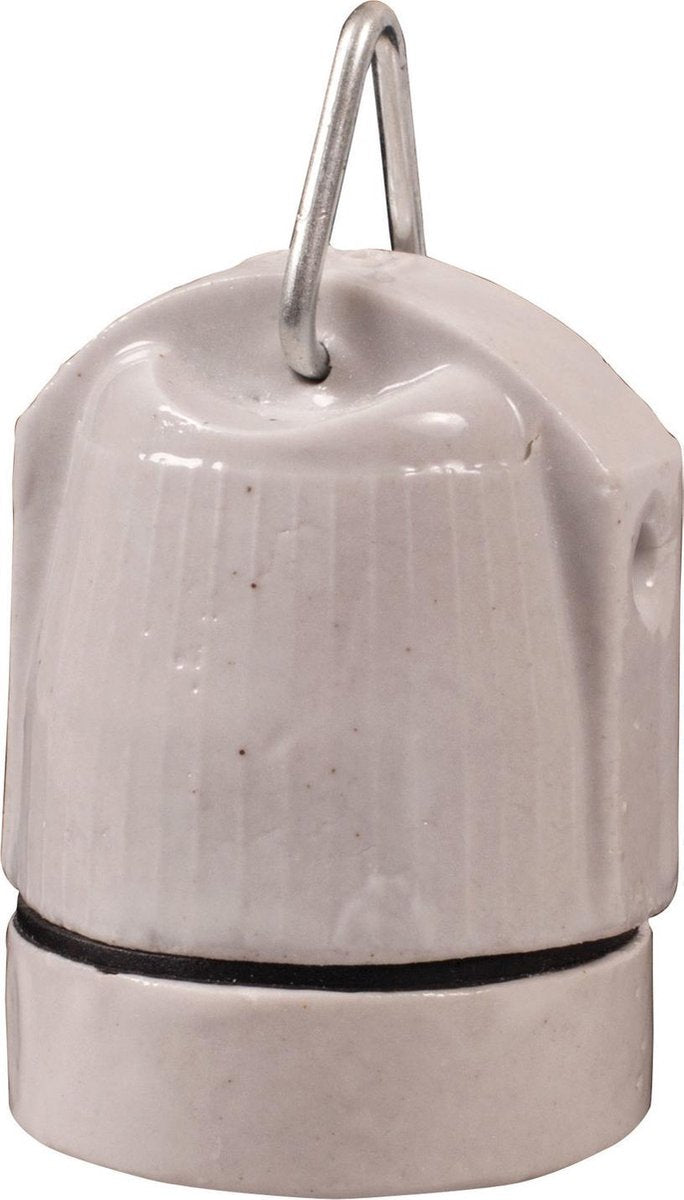 Keramische fitting (E27) met ophanghaakje