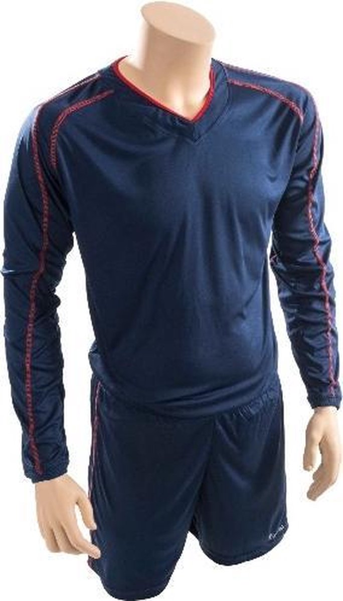 Precision Voetbaltenue Marseille Jr Polyester Navy/rood Mt M