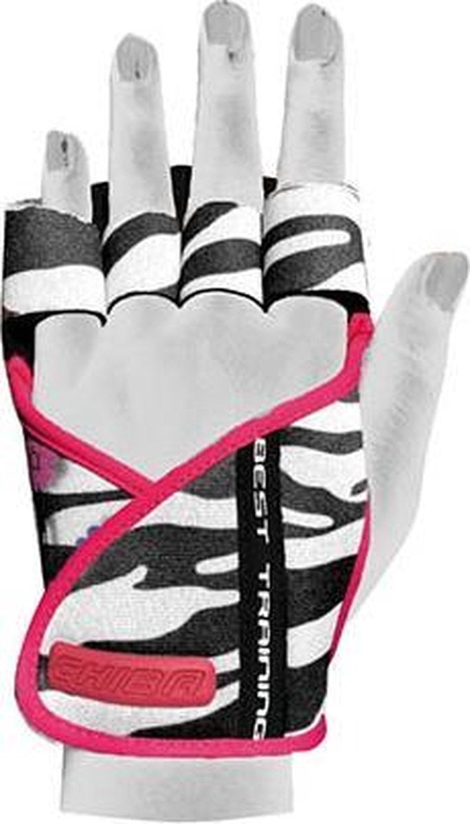 Chiba - 40936 Lady Motivation Gloves (Black/White/Pink) L