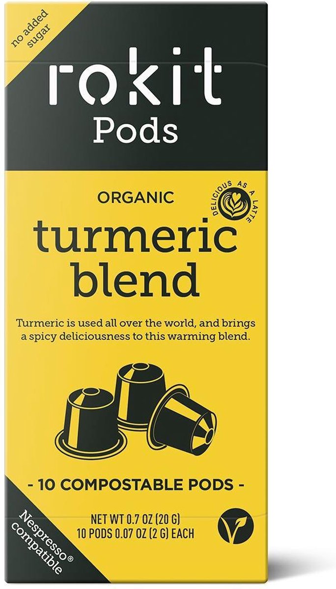 Gezonde Kurkuma cups -[biologisch] - [weerstand] - [composteerbaar] - [nespresso machine]