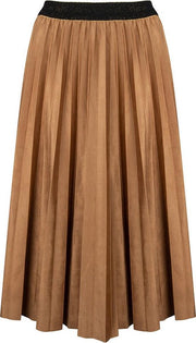 Jozemiek Lange Plissérok Lieke Beige