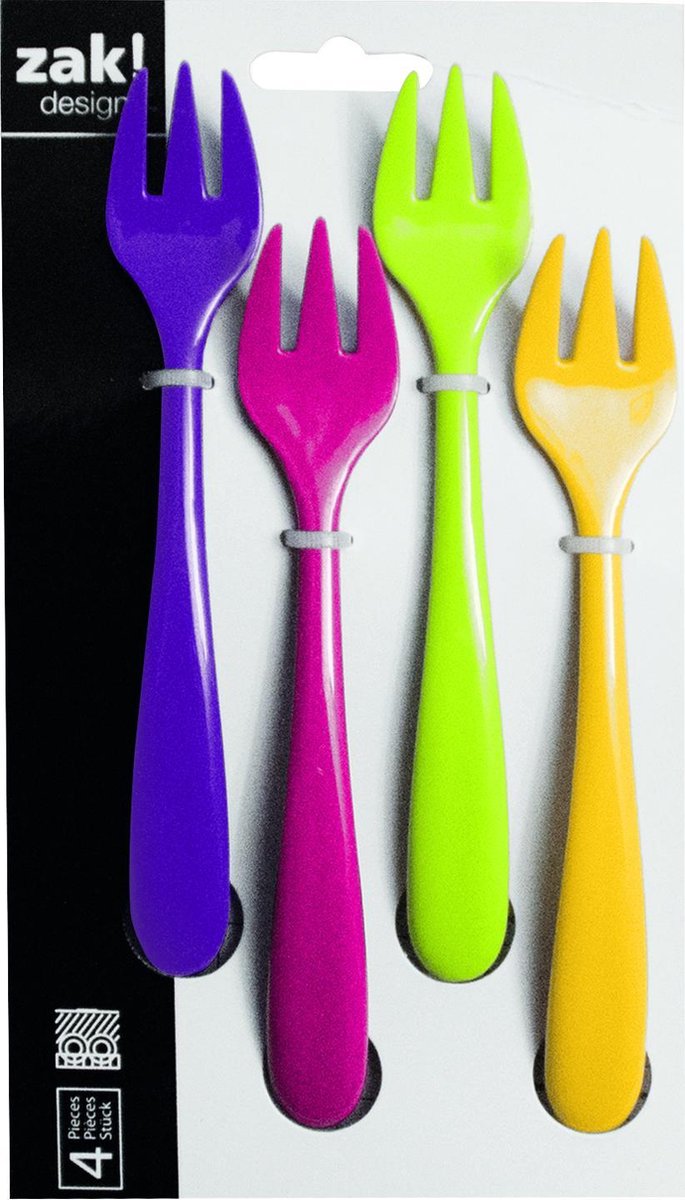 Zak!Designs Sweety Dessertvorkjes - Flora - Set van 4 stuks