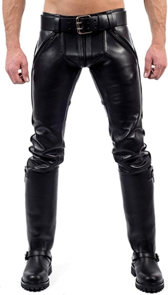 Mister b leather fxxxer jeans all black 34