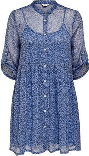 Onchicago Life Sl Print Dnm Dress F 15230651 Dazzling Blue