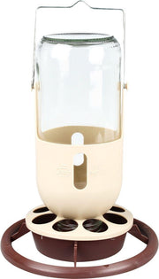 Fauna Mijnlamp Pothouder - Vogel - Glas - 23 cm