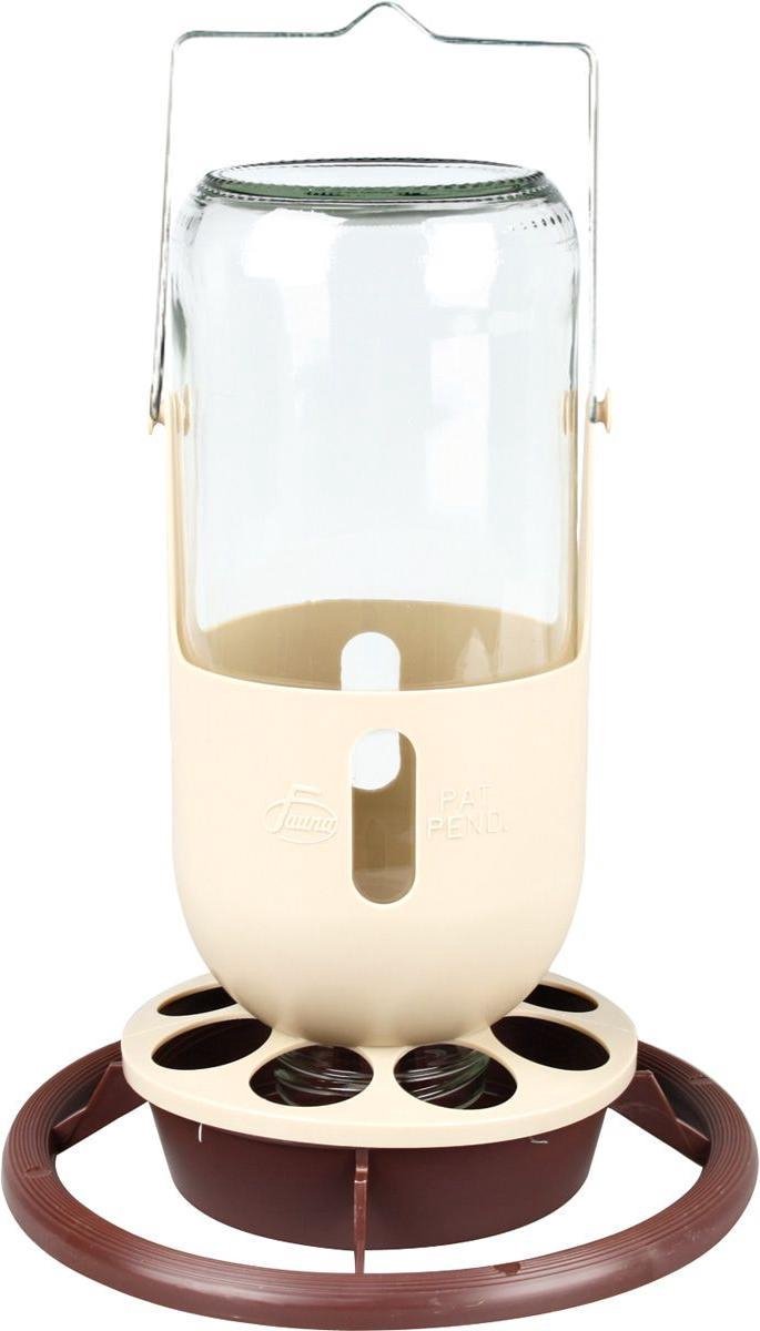 Fauna Mijnlamp Pothouder - Vogel - Glas - 23 cm