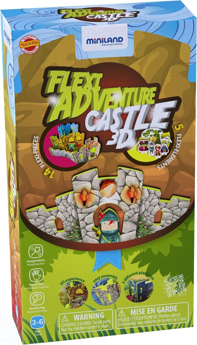 Miniland Bouwpakket Flexi Adventure 3d-castle Jongens 19-delig