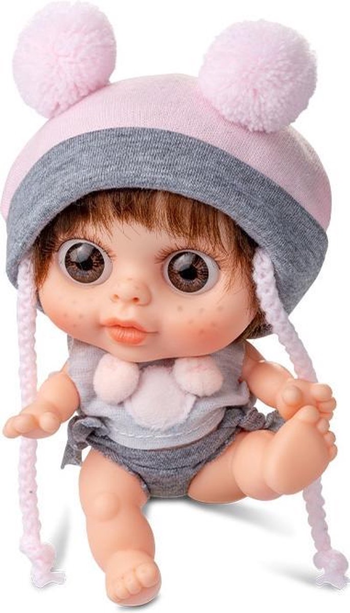 Berjuan Babypop Baby Biggers Meisjes 14 Cm Roze/grijs
