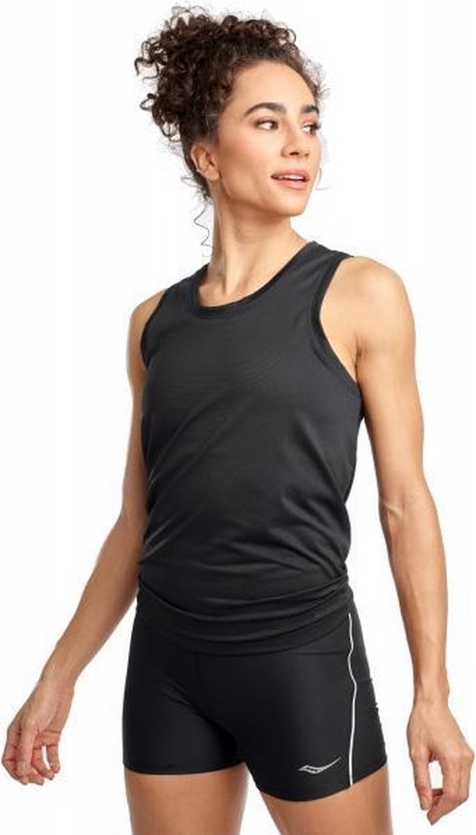Saucony Rerun Tank Dames - zwart - maat XS