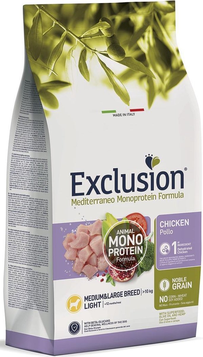 Exclusion Mediterraneo kip Light 12 kilo