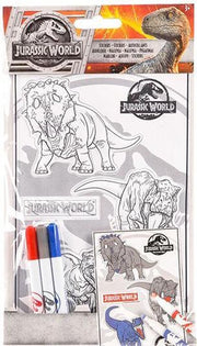 2 setjes Jurassic World inkleur 3D stickers