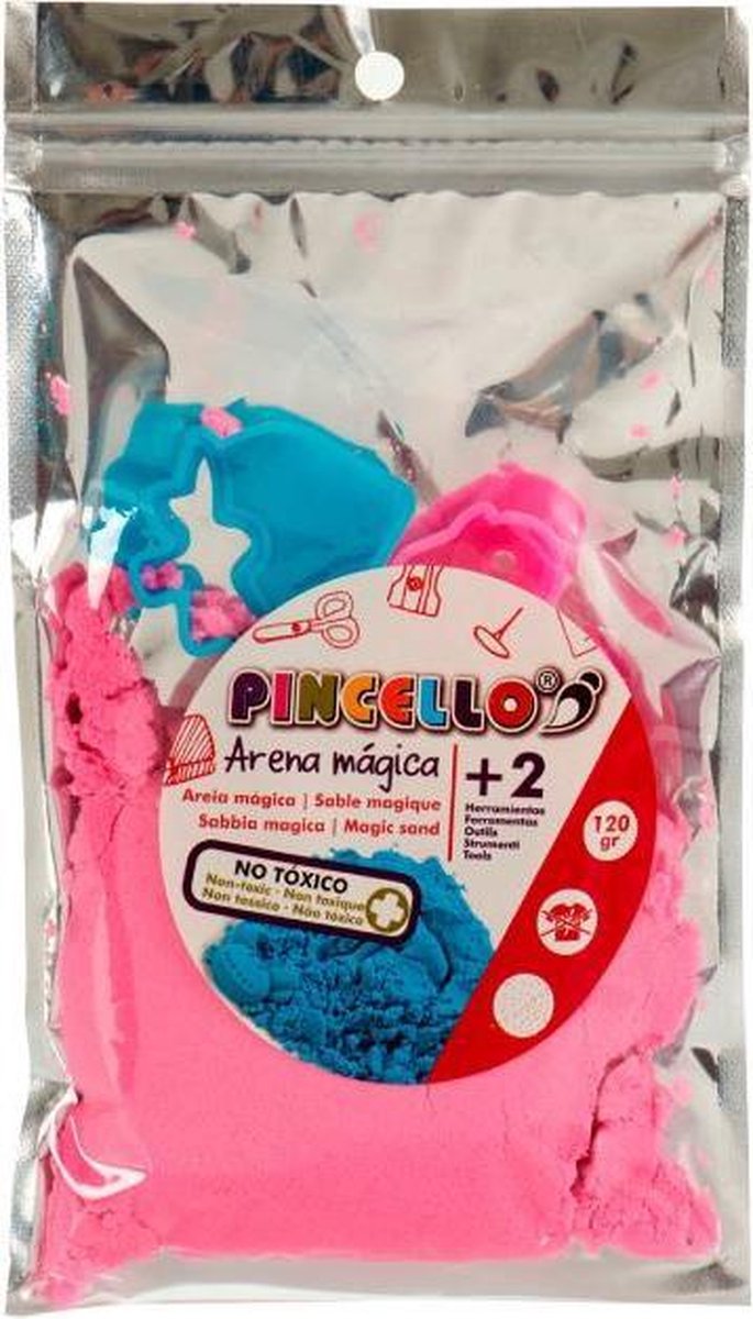Pincello Speelzand Magic Junior 120 Gram Roze 3-delig