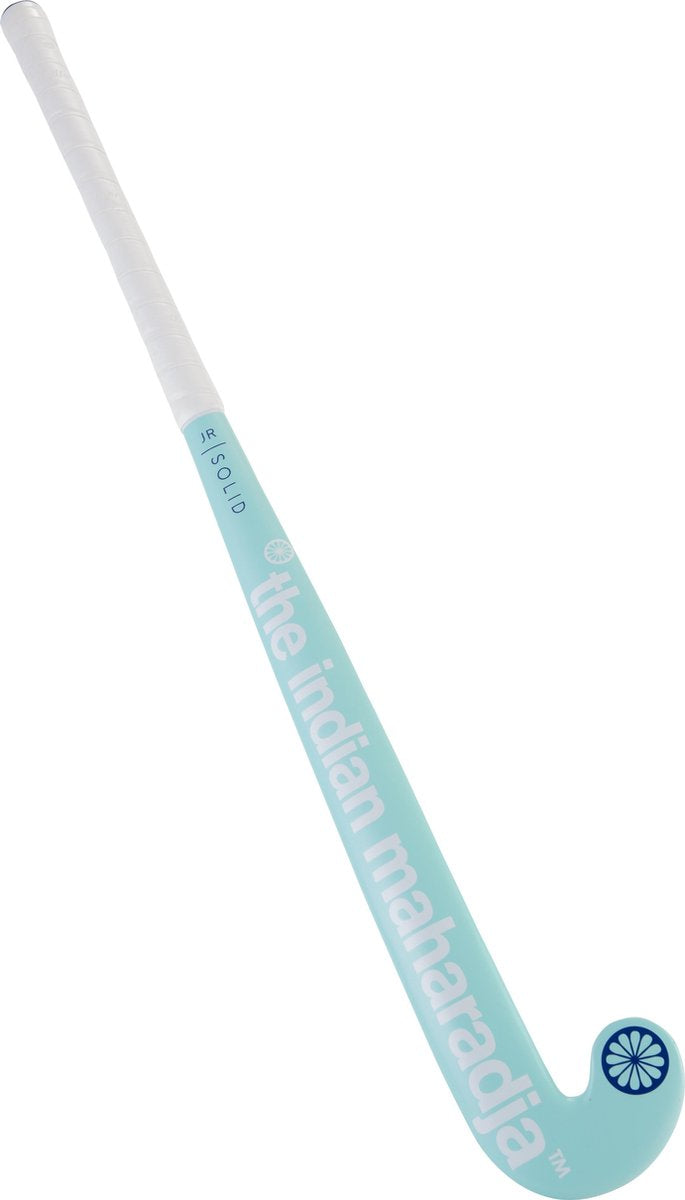 The Indian Maharadja Indoor Solid JR [wood]-34 inch Hockeystick Kids - mintgroen-wit-donkerblauw